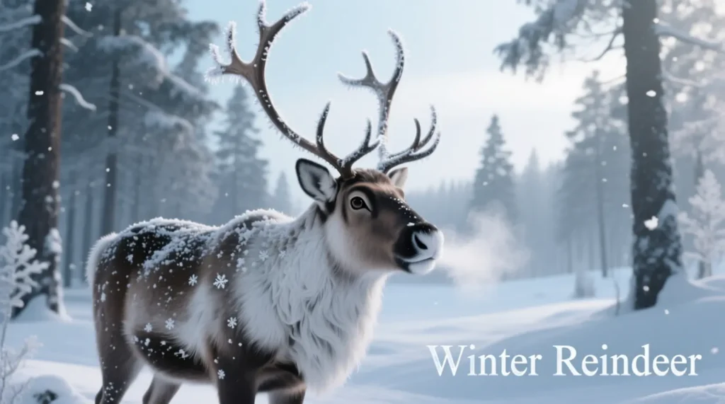 Winter reindeer