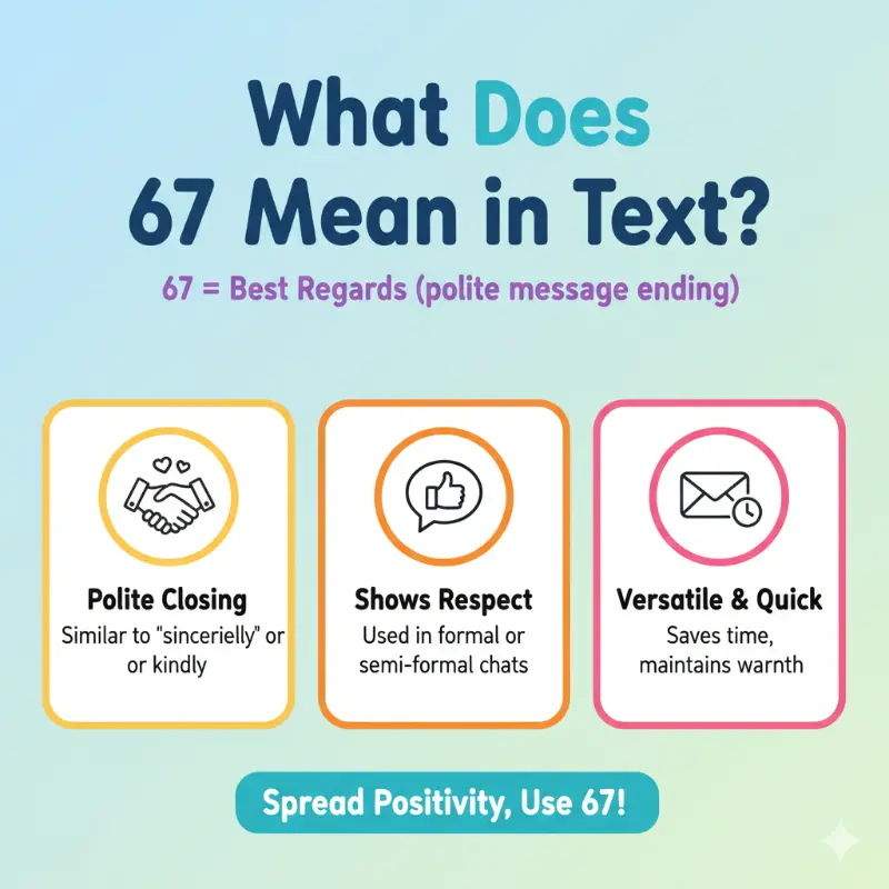 What Does 67 Mean in Text